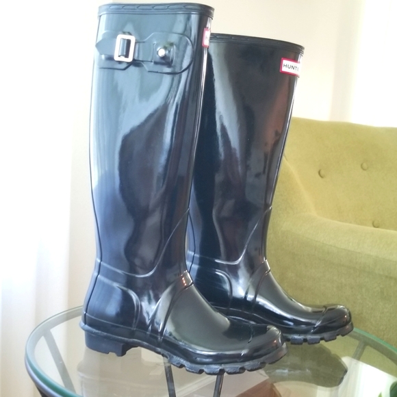 Hunter Shoes - 🇬🇧Hunter Tall Black Gloss Wellington Boots🌦